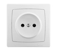 LEGRAND Prise 2P Les Apparents, complet blanc, connexion rapide sans outil, pose en saillie idéale rénovation, protection enfant intégrée