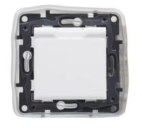 LEGRAND Prise 2P+T 16A IP44 pour installation encastrée, gamme Niloé Step, couleur blanche, 398247