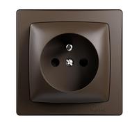 LEGRAND Prise 2P+T Les Apparents, bornes automatiques, appareillage saillie, connexion rapide sans outil, protection enfant intégrée, coloris marron, idéale rénovation