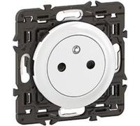 LEGRAND - Prise Electrique Murale avec Terre Céliane Surface Confort - Prise Affleurante avec Socle Rétractable - Blanc - A compléter avec une plaque