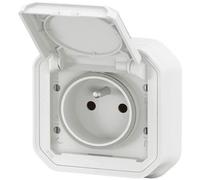 LEGRAND Prise de courant avec terre étanche avec volet Plexo - 16A 250V - Blanc