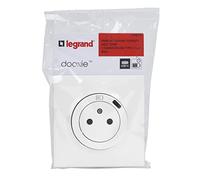 Legrand - Prise de courant Surface dooxie avec chargeur Type-C complète avec plaque blanche