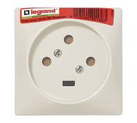 LEGRAND - Prise de Puissance 20A Murale avec Terre - Prise Monobloc - Plaque 80 x 80 mm - 3 Alvéoles - Pose par Encastrement ou en Saillie - Fabriqué En France - Blanc