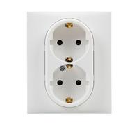 LEGRAND Prise double 2 x 2P+T 16 A composable pour installation encastrée, gamme Niloé Step, couleur blanche, 398208