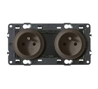 LEGRAND - Prise Electrique Double avec Terre Précâblée Céliane Surface - Prise Affleurante avec Socle Rétractable - Graphite