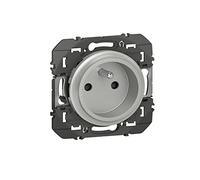 Prise LEGRAND Idéal Réno 2P+T aluminium