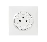LEGRAND - Prise Electrique Murale 16A avec Terre dooxie Surface + Plaque Carrée - Prise 2P + T Affleurante avec Fond Rétractable - Blanc - Lot de 10