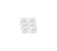 Lot de 6 prises de courant 2P+T Surface complet Dooxie One 16A - Blanc - 300431 - Legrand