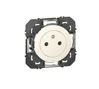 LEGRAND - Prise Electrique Murale 16A avec Terre dooxie Surface - Prise 2P + T Affleurante avec Fond Rétractable - Fabriqué En France - Blanc