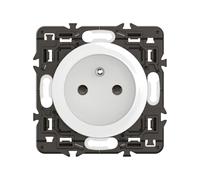 LEGRAND - Prise Electrique Murale avec Terre Céliane - Connexion à vis - Blanc - A compléter avec une plaque
