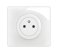 LEGRAND - Prise Electrique Murale avec Terre Céliane Surface Confort avec Plaque - Prise Affleurante avec Socle Rétractable - Blanc