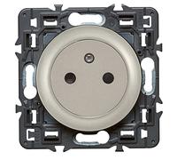 LEGRAND - Prise Electrique Murale avec Terre Céliane Surface - Prise Affleurante avec Socle Rétractable - Fabriqué En France - Titane