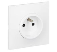 LEGRAND - Prise Electrique Murale avec Terre Neptune - Prise 2P+T Monobloc - Fixation à Griffes/Vis - Blanc