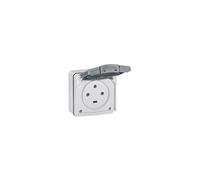 LEGRAND - Prise Etanche de Puissance 20A avec Terre Plexo - Prise 3P+T IP55 - 3 Alvéoles - Pose en Saillie - Fabriqué En France - Gris