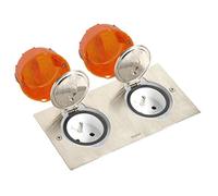 Prise électrique - Legrand - Double - Inox étanche IP44 - 2P+T - A encastrer