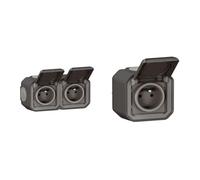LEGRAND - Prise Etanche Double IP55 avec Terre Plexo - Prise 2P+T 16A Complète avec Volet & Prise Etanche IP55 avec Terre Plexo - Prise 2P+T 16A Complète avec Volet