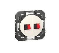 Legrand - Prise haut-parleur double Dooxie - finition blanc - emballage blister