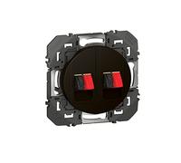 Legrand - Prise haut-parleur double dooxie finition noir - emballage blister