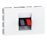 Legrand Prise murale haut-parleur Mosaic 45x45 2 modules 078751 bornier 4 mm2
