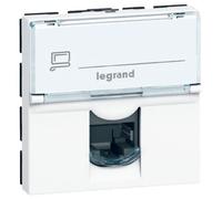 Legrand - Prise RJ45 Multimédia Mosaic - Cat. 6 F/Utp - 2 modules - Blanc