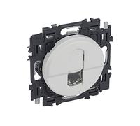 Legrand - Prise RJ 45 multimédia Céliane catégorie6 STP télévision , téléphone , informatique livré avec enjoliveur blanc