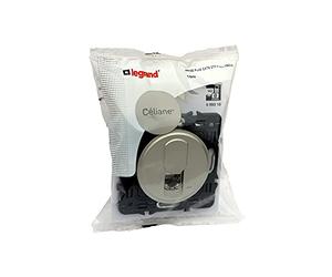 Legrand - Prise RJ 45 multimédia Céliane catégorie6 STP télévision , téléphone , informatique livré avec enjoliveur titane