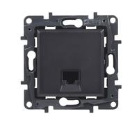 LEGRAND Prise RJ45 CAT6 UTP composable pour installation encastrée, gamme Niloé Step, couleur anthracite, 398258