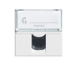 LEGRAND | Prise RJ45 Mosaic Catégorie 6 FTP, 2 Modules Blanc, Transmission Haut Débit Gigabit Ethernet, Connecteur Avec Cache Anti-Poussière, Compatible Applications PoE Haute Capacité