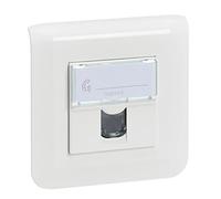Legrand - Prise RJ45 multimédia Mosaic catégorie 6 FTP avec plaque et fixation à vis