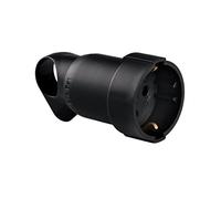 Legrand, Prise Schuko, anneau tireur, noir