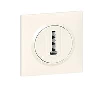 Legrand - Prise téléphone en T dooxie livrée avec plaque carrée blanche - emballage blister