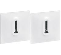 Legrand - Prise téléphone Neptune - 8 contacts en T - Blanc (Lot de 2)