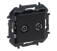 LEGRAND Prise TV-R/SAT Final composable pour installation encastrée, gamme Niloé Step, couleur anthracite, 398320B