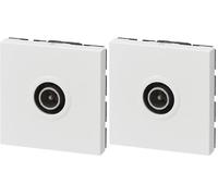 Legrand - Prise TV simple mâle Mosaic 2 modules - blanc (Lot de 2)