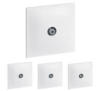 Legrand - Prise TV typeF Neptune - Blanc (Lot de 4)