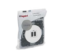 LEGRAND - Prise USB-C Double Céliane - 2 Ports USB-C 3A/15W - Recharge Tous Types d'Equipements Electroniques - Prêt à Installer - Blanc