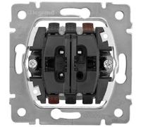 Legrand PRO21 2X Changement 775808 21, Bouton + interrupteur, Gris