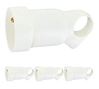 LEGRAND | Prolongateur 2P+T 16A Franco-Belge, Anneau Fixe Plastique, Sortie Droite, Blanc (Lot de 4)