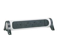 LEGRAND - RALLONGE 4X2P+T SURFACE AVEC INTERRUPTEUR SANS CORDON - BLANC/NOIR