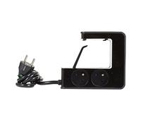 Legrand - Rallonge clipsable 4 prises de courant et 2 chargeurs USB Type-A - noir