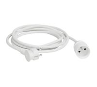LEGRAND - Rallonge Electrique 2P +T avec Eclipses de Protection - 1 Fiche Mâle + 1 Fiche Femelle - Longueur 10 mètres - Blanc