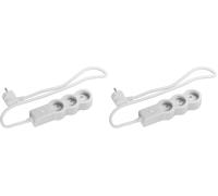 LEGRAND | Rallonge multiprise 3x2P+T avec Interrupteur on/Off, 1.5M, Blanc, 16A (Lot de 2)
