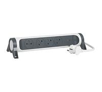 Legrand Multiprise FB Prenium 4x2P+T parafoudre 1,5 m 1 mm² blanc/noir