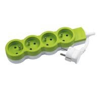 LEGRAND Rallonge multiprise standard 4x2 P+T cordon 1,5 m vert