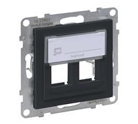 LEGRAND, SEANO 2 voies Key-Stone Adaptateur pour boîte de données Key-Stone Module Key-Stone Couleur Anthracite Laqué 765902