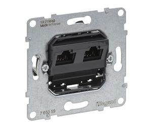 Legrand, Seano 765059 Prise de données 2 x RJ45 Cat5e UTP non blindée