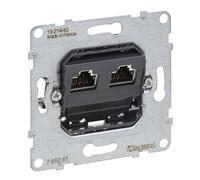 LEGRAND, Seano 765061 Prise de données 2 x RJ45 Insert Cat6A UTP non blindé