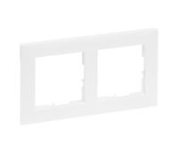 Legrand, Seano 765172 Cadre double en thermoplastique sans halogène Dimensions : 87 x 158 mm Couleur : ultra blanc
