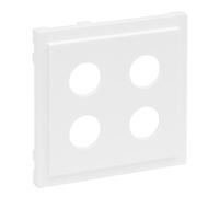LEGRAND, Seano 765179 Cache pour boîte de jonction de haut-parleur 2 voies 4 mm femelles, couleur : ultra blanc