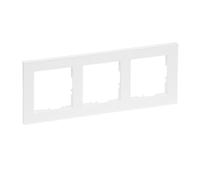 LEGRAND, Seano+ 765183 Cadre triple thermoplastique sans halogène, production et emballage durables, couleur : blanc ultra